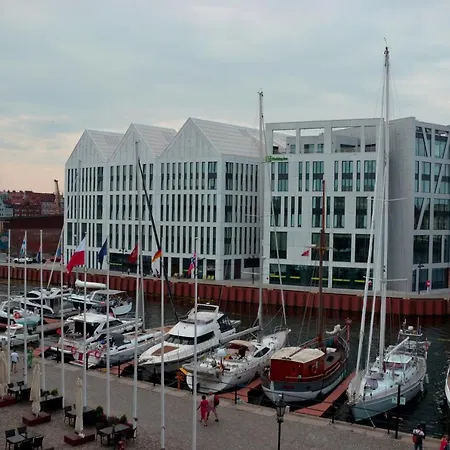 Centrum Nad Motlawa Z Widokiem Na Patio Z Balkonem Lägenhet Gdańsk
